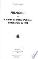 Memoria del Ministro de Obras Públicas al Congreso de ...