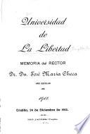 Memoria del rector