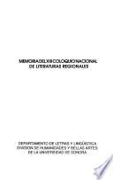 Memoria del XIII Coloquio Nacional de Literaturas Regionales