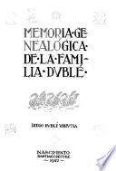 Memoria genealógica de la familia Dublé