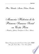 Memoria histórica de la Primera Semana Social en Costa Rica