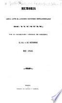 Memoria leida ante el Augusto Congreso Extraordinario de Yucatan, por el Secretario General de Gobierno (J. García Rejon), el dia 18 de Setiembre de 1846