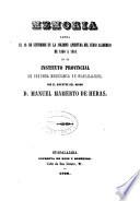 Memoria leida... en la solemne apertura del curso académico de... en el Instituto Provincial de Segunda Enseñanza de Guadalajara