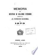 Memoria - Ministerio de Relaciones Exteriores y Culto