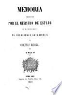 Memoria - Ministerio de Relaciones Exteriores y Culto