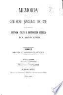 Memoria presentada al H. Congreso Nacional, correspondiente al año de ..., por el Ministro de Justicia e Instrucción Pública