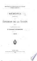 Memoria presentada al honorable Congreso por el Ministro de agricultura ...