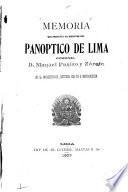Memoria presentada por el director de la Penitenciaria central de Lima ... al Ministerio de justicía, instrucción y culto