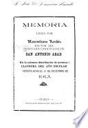 Memoria presentada por el director