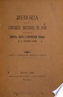 Memoria presentado al congreso nacional de 1889