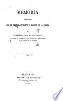 Memoria publicada por el Contra-almirante D. Manuel de la Rigada en justificación de sus actos durante el desempeño del mando del apostadero y escuadra de La Habana