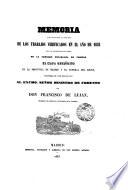 Memoria que comprende el resúmen de los trabajos verificados en el año de 1850-1855, por las diferentes secciones de la comision encargada de formar el mapa geológico de la provincia de Madrid, por F. de Lujan (G. Schulz).