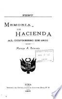 Memoria que presenta al Congreso de ... el Ministro de Hacienda y Comercio