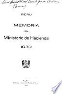 Memoria que presenta al Congreso de ... el Ministro de Hacienda y Comercio