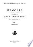 Memoria relativa al estado que guarda el ramo de educación pública