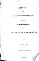 Memoria sobre inmigración y línea de fronteras sobre los indios salvajes
