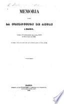 Memoria sobre la conduccion de aguas á Madrid