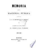 Memoria sobre la hacienda publica