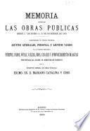 Memoria sobre las obras públicas desde 1o de Enero á 31 de Diciembre de 1883