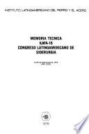 Memoria técnica - Congreso Latinoamericano de Siderurgia