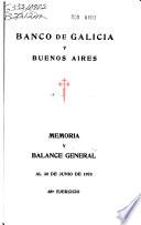 Memoria y balance general