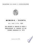 Memoria y cuenta - Ministerio de Minas e Hidrocarburos