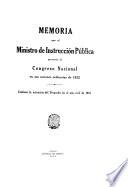 Memoria y cuenta que el Ministro de Educación presenta al Congreso Nacional de la República de Venezuela