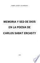 Memoria y sed de Dios en la poesía de Carlos Sabat Ercasty