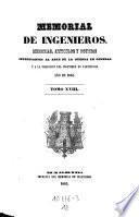 Memorial de Ingenieros. Memorias, Articulos Y Noticias Interesantes Al Arte De La Guerra En General (Con laminas)