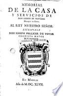 Memorial de la casa i servicios de Don Joseph de Saavedra Marques de Ribas al Rey nuestro señor