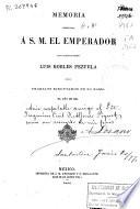 Memorial del ministro de Fomento L. Robles Pezuela