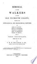 Memorial of the Walkers of the Old Plymouth Colony