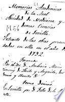 Memorias académicas de la Real Sociedad de Medicina y demás Ciencias de Sevilla