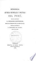 Memorias antiquas historiales y politicas del Peru