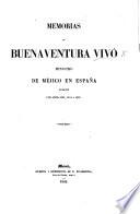 Memorias de B. V., Ministro de Mejico en España durante los años 1853, 1854 y 1855