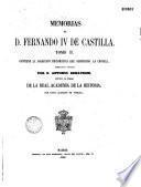 Memorias de D. Fernando IV de Castilla