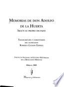 Memorias de Don Adolfo de la Huerta