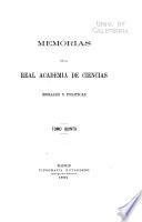 Memorias de la Real Academia de Ciencias Morales y Politicas