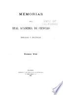 Memorias de la Real Academia de Ciencias Morales y Politicas
