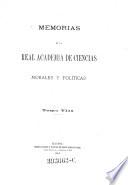 Memorias de la Real Academia de Ciencias Morales y Políticas