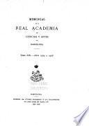 Memorias de la Real Academia de Ciencias y Artes de Barcelona