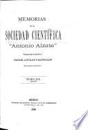 Memorias de la Sociedad Científica Antonio Alzate.