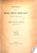 Memorias de la Sociedad Científica Antonio Alzate.