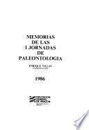 Memorias de las I Jornadas de Paleontología