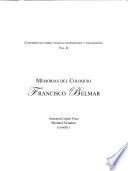 Memorias del coloquio Francisco Belmar