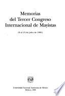 Memorias del Tercer Congreso Internacional de Mayistas