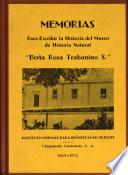 Memorias para escribir la historia del Museo de Historia Natural Berta Rosa Trabanino S.