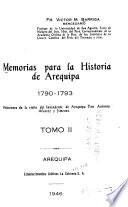 Memorias para la historia de Arequipa