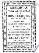 Memorias para la historia de Don Felipe III