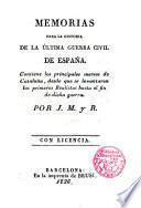 Memorias para la historia de la última guerra civil de España, 1